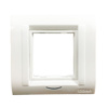 Cona Status 2 Module White Cover Plate With Frame
