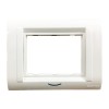 Cona Status 3 Module White Cover Plate With Frame
