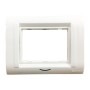 Cona Status 3 Module White Cover Plate With Frame