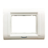 Cona Status 3 Module White Cover Plate With Frame