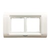 Cona Status 4 Module White Cover Plate With Frame