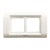 Cona Status 4 Module White Cover Plate With Frame