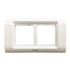 Cona Status 4 Module White Cover Plate With Frame