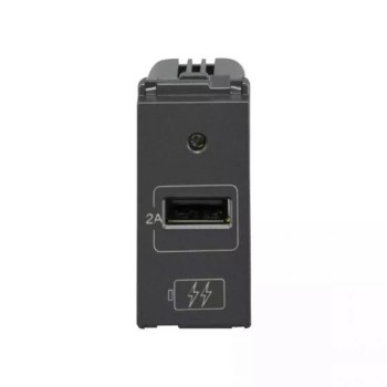Lauritz Knudsen Englaze CB92101AM02 2A 1M USB Charger Mountain Grey Socket