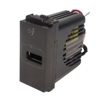 Lauritz Knudsen Englaze CB92201AM18 USB Type C PD Charger 18W 1M 1M Mountain Grey Socket